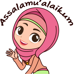 [LINEスタンプ] Hijab Girl, Nadiaの画像（メイン）