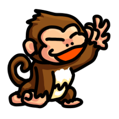 [LINEスタンプ] お猿のスタンプですの画像（メイン）