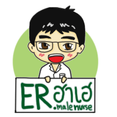 [LINEスタンプ] ER HAA HEY male nurse Thai version