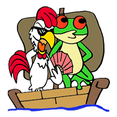 [LINEスタンプ] Meet You G chicken＆ Frog