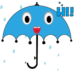 [LINEスタンプ] Here comes the Mr. Umbrella