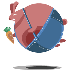 [LINEスタンプ] Super Spherical Rabbit