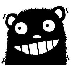 [LINEスタンプ] Black bad bear