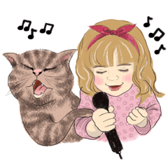 [LINEスタンプ] Cats and Kids