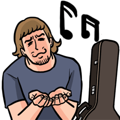 [LINEスタンプ] Poor Musician 2