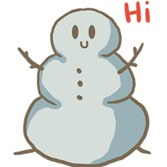 [LINEスタンプ] Adorable snowmanの画像（メイン）