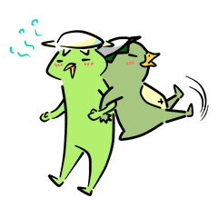 [LINEスタンプ] Two Kappas