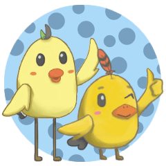 [LINEスタンプ] Chubby Quill Chicken and His Friend 2