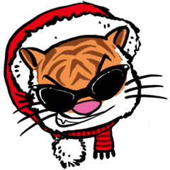 [LINEスタンプ] Christmas Edition Santa Tiger ＆ friends