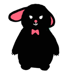 [LINEスタンプ] 黒ウサギの女の子