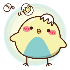 [LINEスタンプ] Blue belly chick