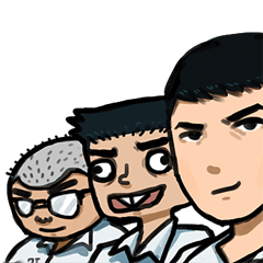 [LINEスタンプ] The Three Greans | Dek-Durian