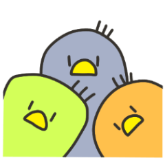 [LINEスタンプ] へんな鳥たち