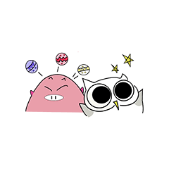 [LINEスタンプ] Piggy ＆ Owlly