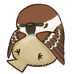 [LINEスタンプ] fat sparrow ver.2