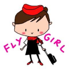 [LINEスタンプ] FLY GIRLの画像（メイン）