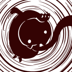 [LINEスタンプ] 黒いヒョウタン猫の画像（メイン）