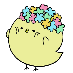 [LINEスタンプ] ふりまくひよこ