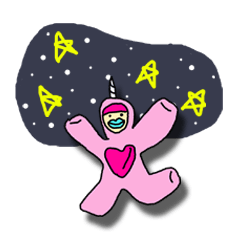 [LINEスタンプ] Pink hair Don't care