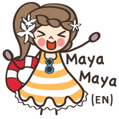 [LINEスタンプ] Mayamaya Lovely Girlfriend (EN)