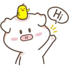 [LINEスタンプ] What the Pig