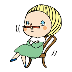 [LINEスタンプ] 金髪の女の子チコリアン