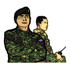 [LINEスタンプ] Thai Army Upgrade