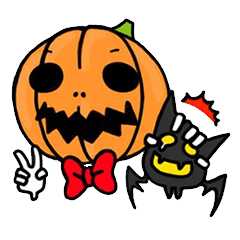 [LINEスタンプ] Mr. Pumpkin ＆ Batの画像（メイン）