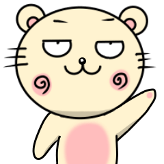 [LINEスタンプ] まるみみネコ