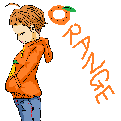 [LINEスタンプ] オレンジガール ミカンちゃん