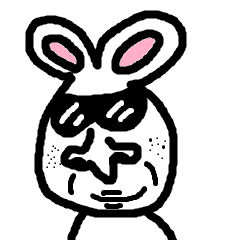 [LINEスタンプ] Ugly rabbit is so cute.