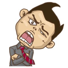 [LINEスタンプ] What's up？ ！ Angry Man