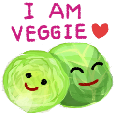 [LINEスタンプ] I am veggie