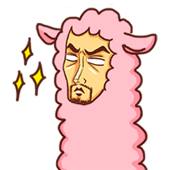 [LINEスタンプ] Uncle-faced alpaca