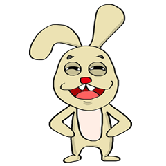 [LINEスタンプ] Idiot rabbit