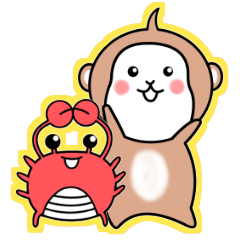 [LINEスタンプ] 猿のち蟹ときどき呉弁