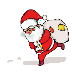 [LINEスタンプ] The back side of the Santa Claus